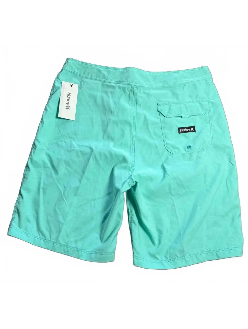 HURLEY turquoise 20” length o r & only cross dye swim board trunks shorts NWT